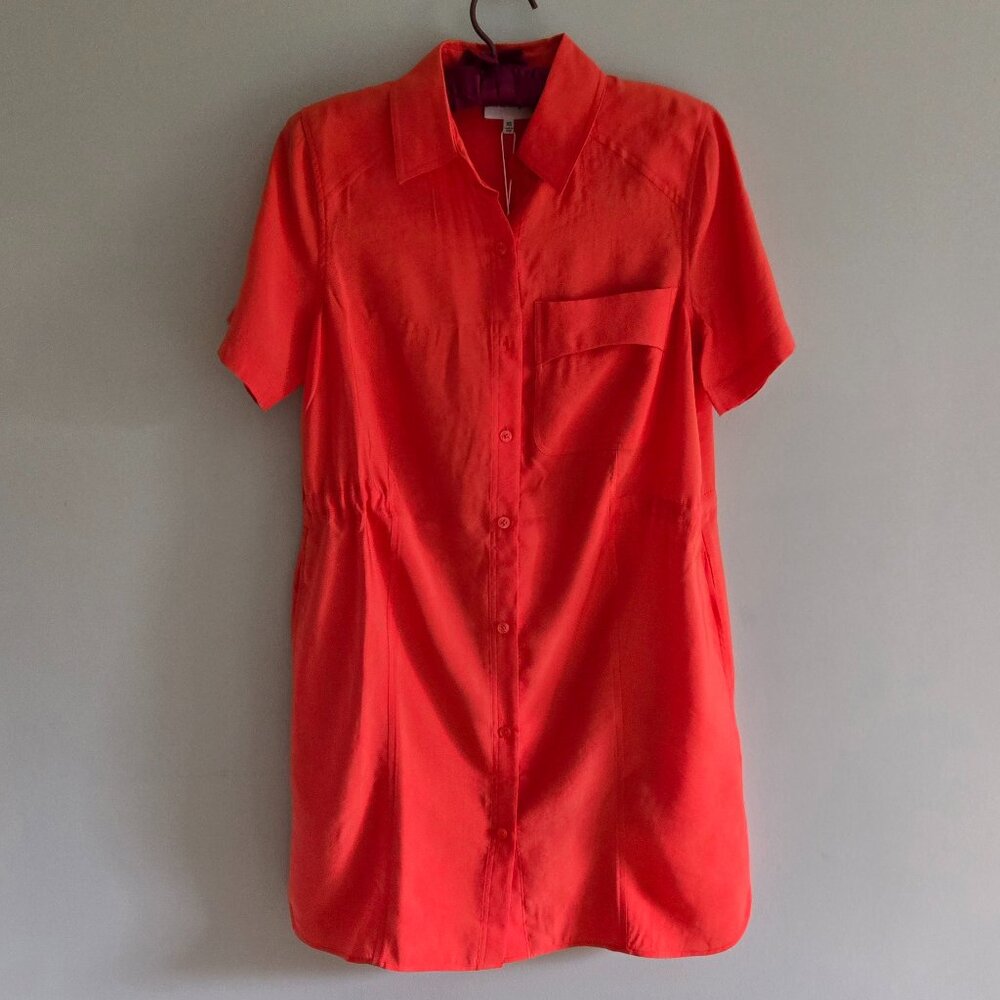 Darling Orange  Shirt Dress Short Sleeve Size XS, NWT